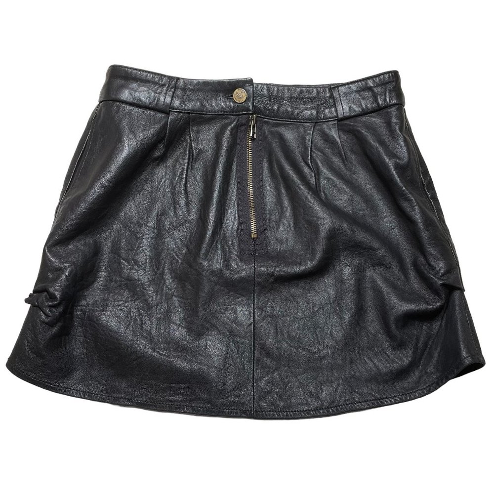 Black Leather Mini Skirt